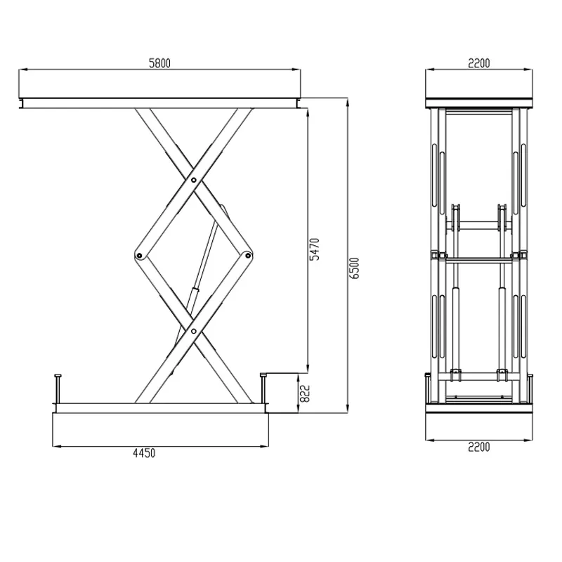 SVRC 2 Scissor Type Car Elevator Lift TATA Lift